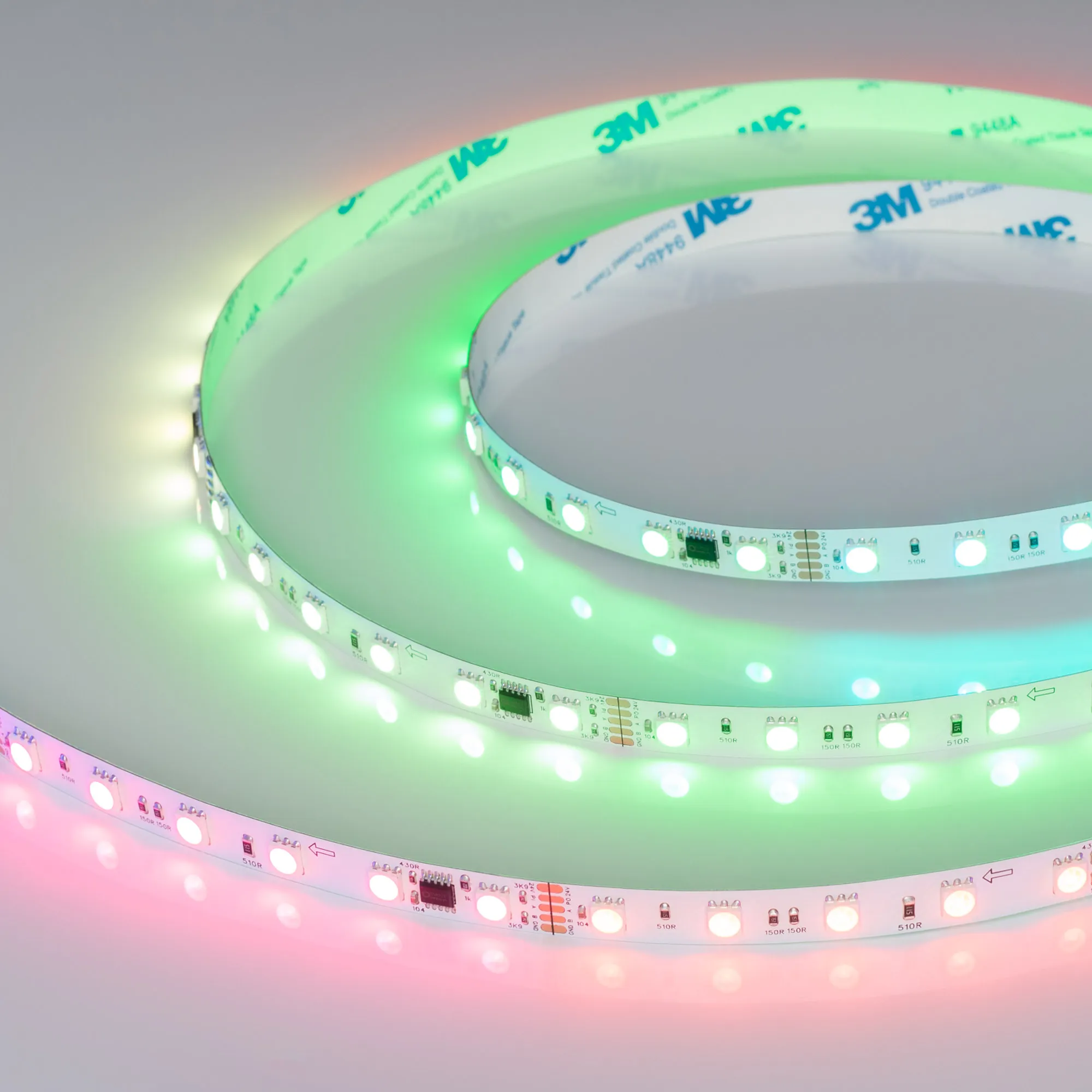 Лента светодиодная DMX-B60-10mm 24V RGB-PX6 (14 W/m, IP20, 5060, 5m) (Arlight, -) - изображение товара