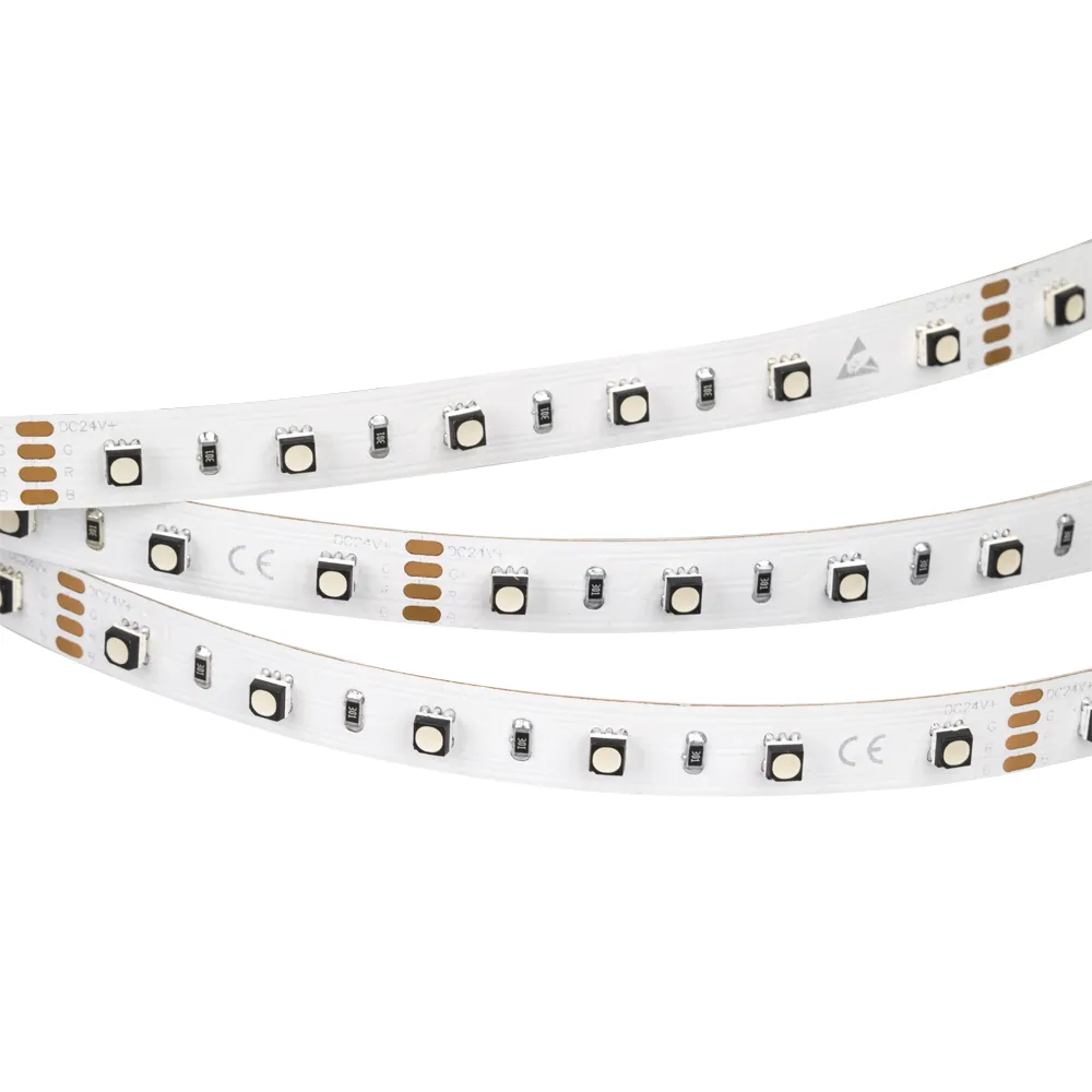 Лента светодиодная MINI-60-24V RGB 10mm (3535, 5m, LUX) (Arlight, 14.4 Вт/м, IP20)