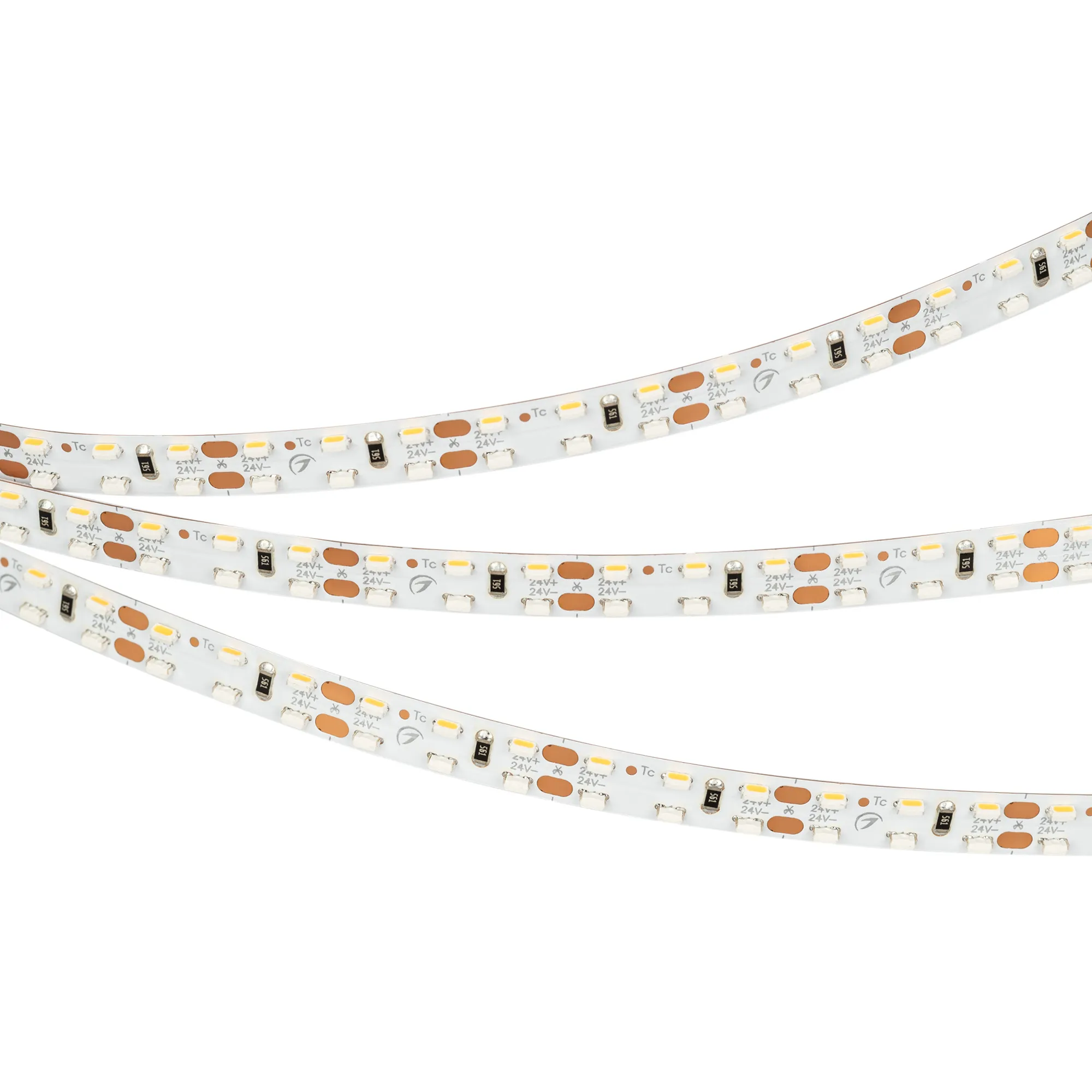 Лента светодиодная RS 2-5000 24V Warm3000 2x2 8mm (3014, 240 LED/m, LUX) (Arlight, 14.4 Вт/м, IP20)