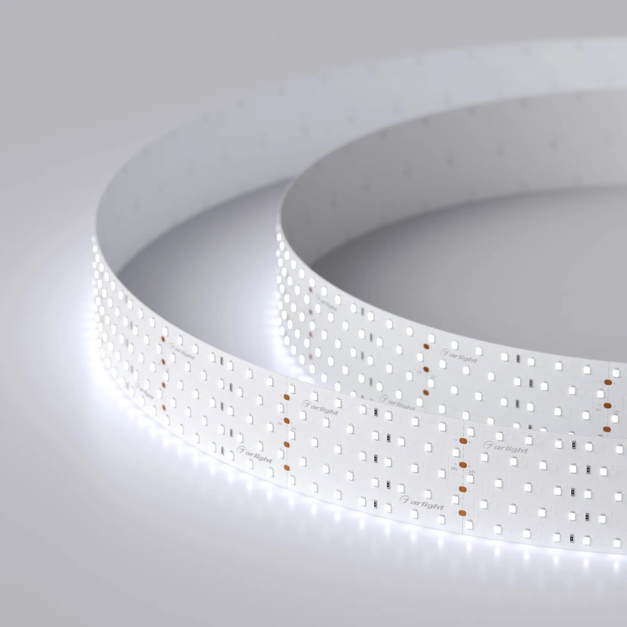 Лента светодиодная RT 2-2500 24V Cool 8K 5x2 (2835, 875 LED, LUX) (Arlight, 36 Вт/м, IP20)