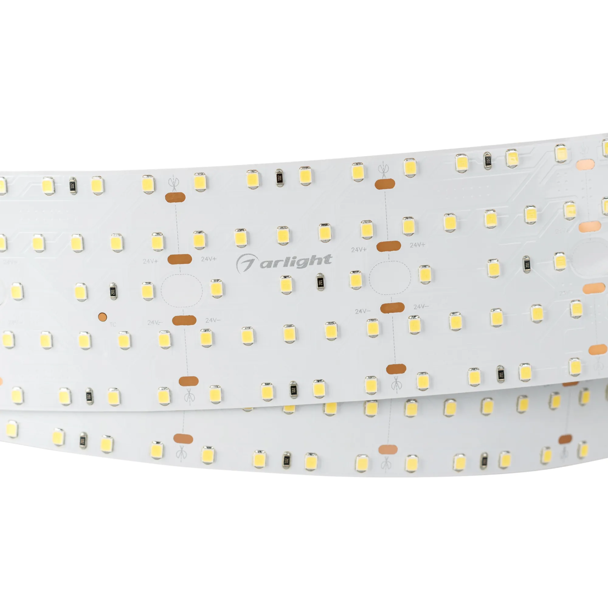 Лента светодиодная S2-2500 24V White 5500K 59mm (2835, 420 LED/m, LUX) (Arlight, 30 Вт/м, IP20)