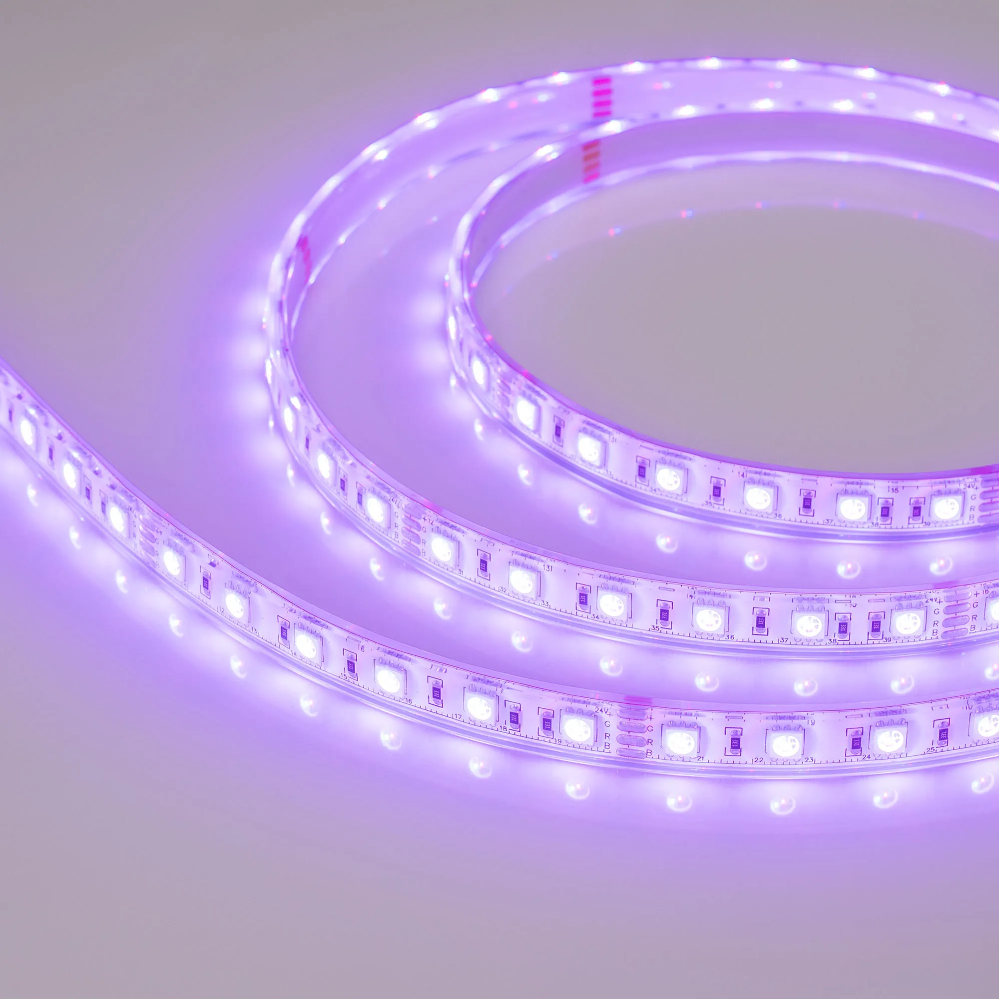 Лента светодиодная герметичная RTW-PU-B60-12.5mm 24V RGB (14.4 W/m, IP68, Wire 2m, 5m) (Arlight, -) - изображение товара