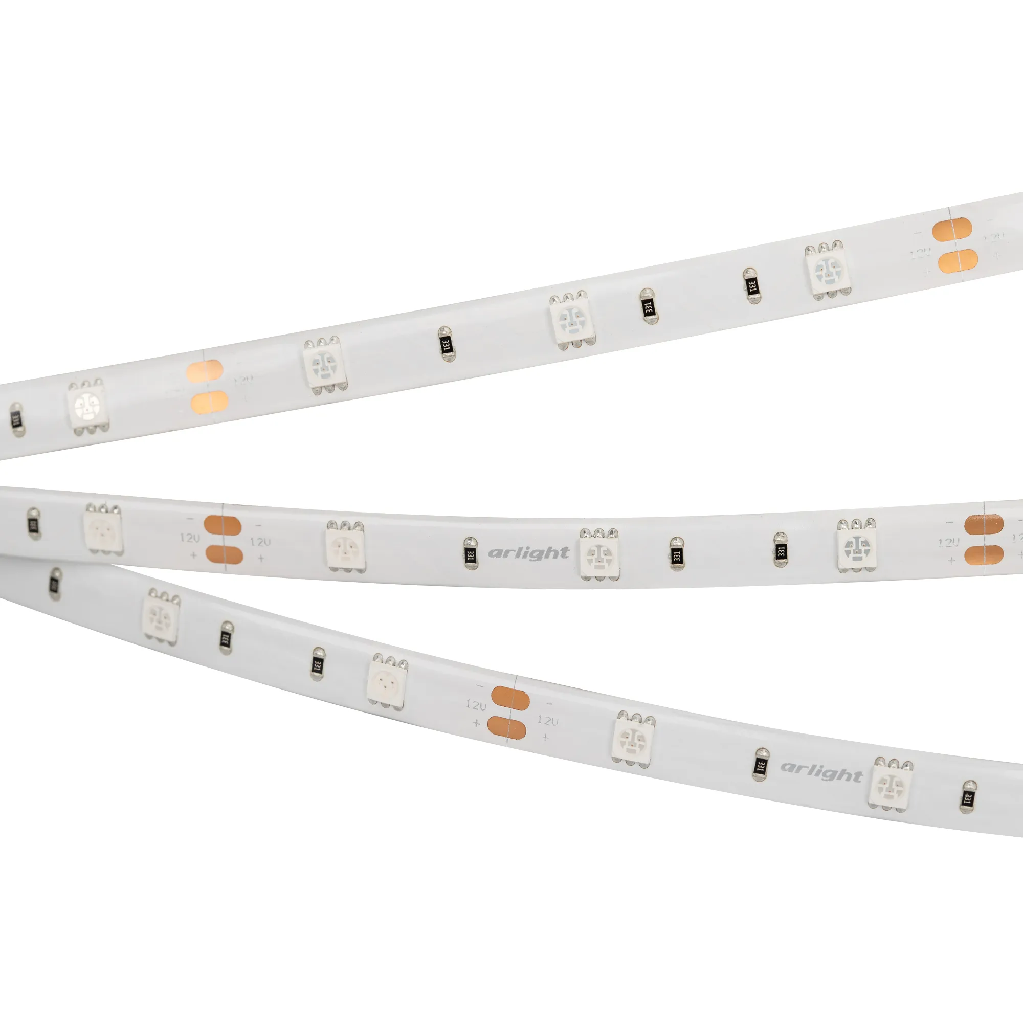 Лента светодиодная RTW 2-5000SE 12V Yellow (5060, 150 LED, LUX) (Arlight, 7.2 Вт/м, IP65)