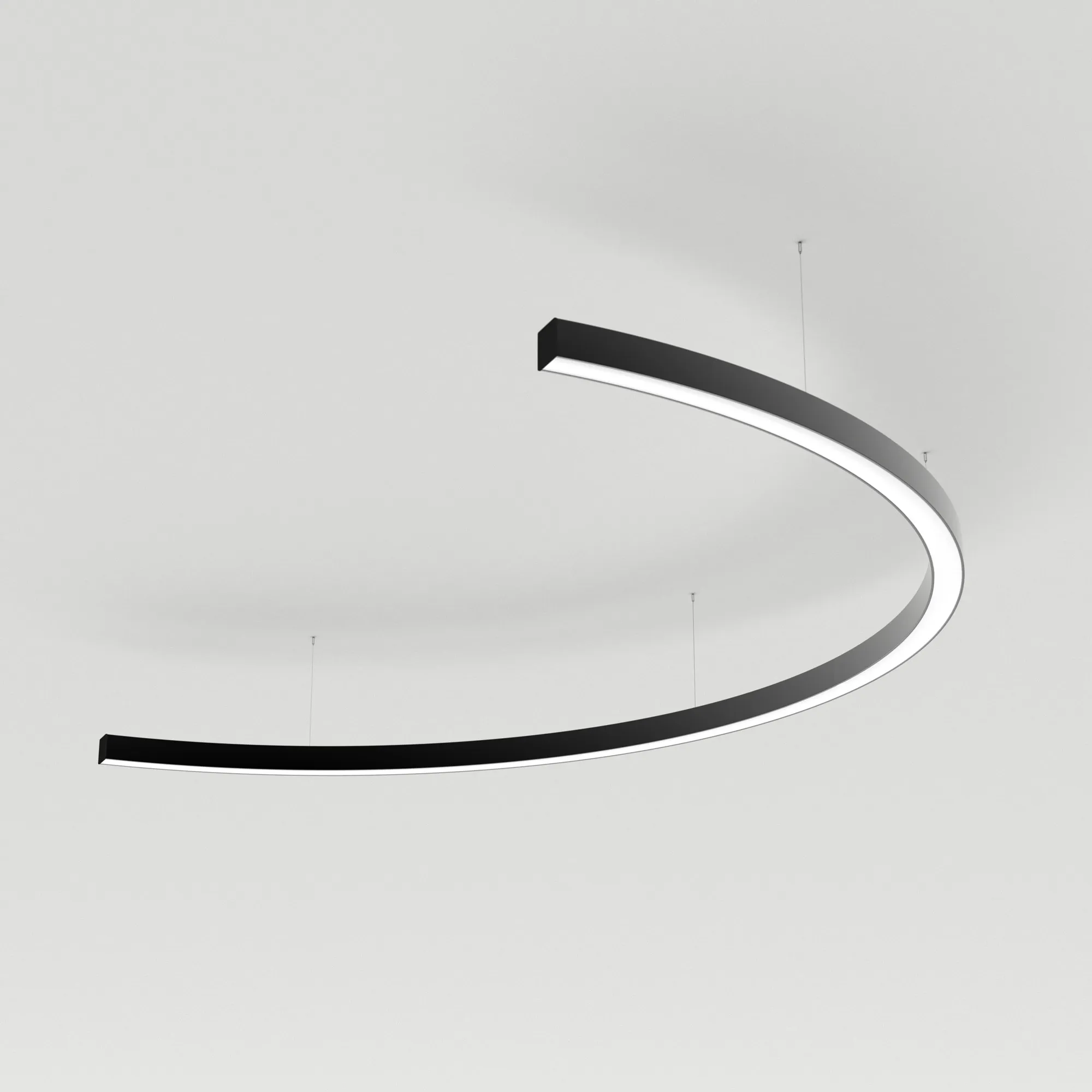 Светильник SP-LINE-HANG-ARC-C3535-D1500-53W Warm3000 (BLACK, 230V) (Arlight, Металл) - изображение товара