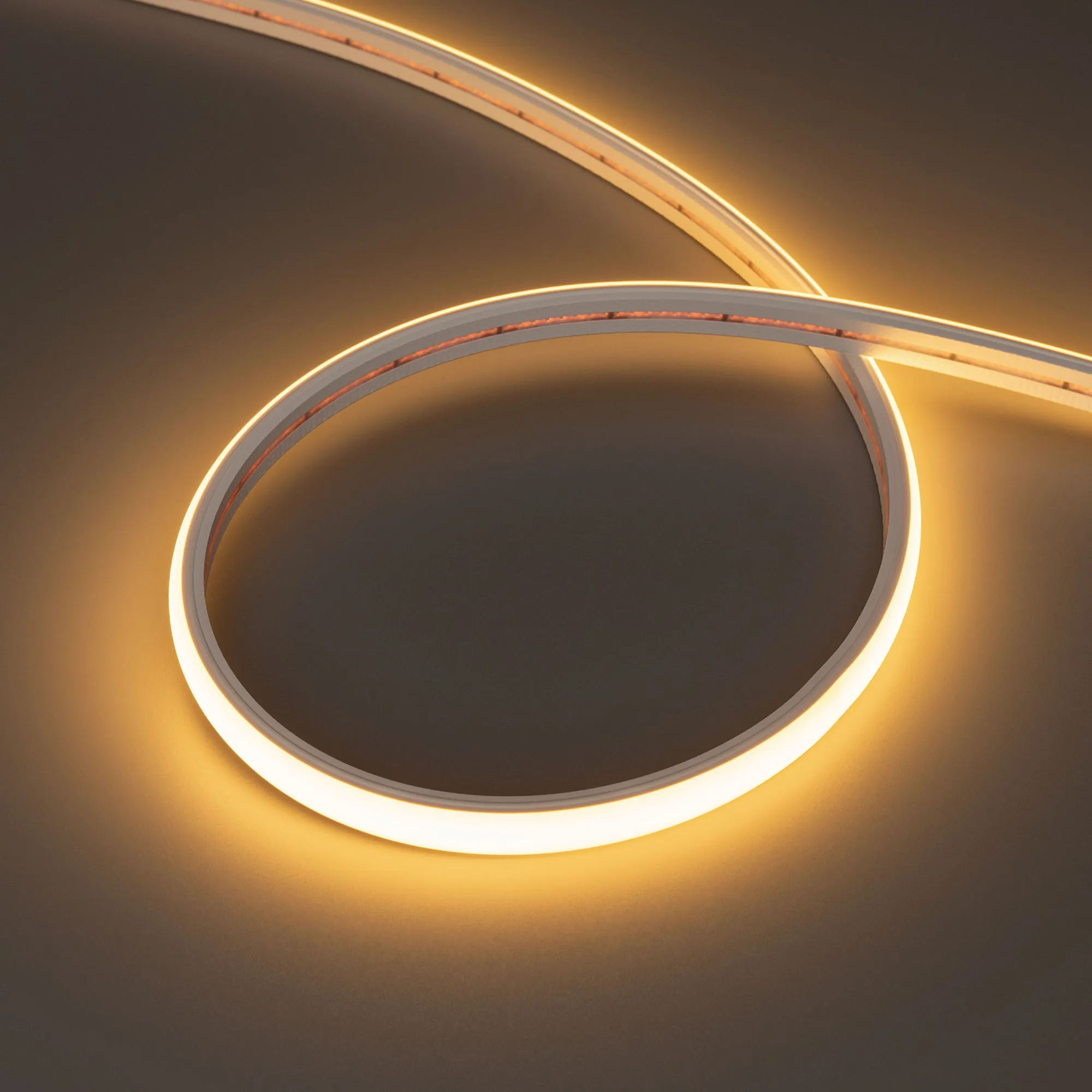 Лента светодиодная герметичная MOONLIGHT-TOP-X320-11x7mm 24V Warm2700 (10 W/m, IP65, CSP, 5m, wire x2) (Arlight, Силикон)