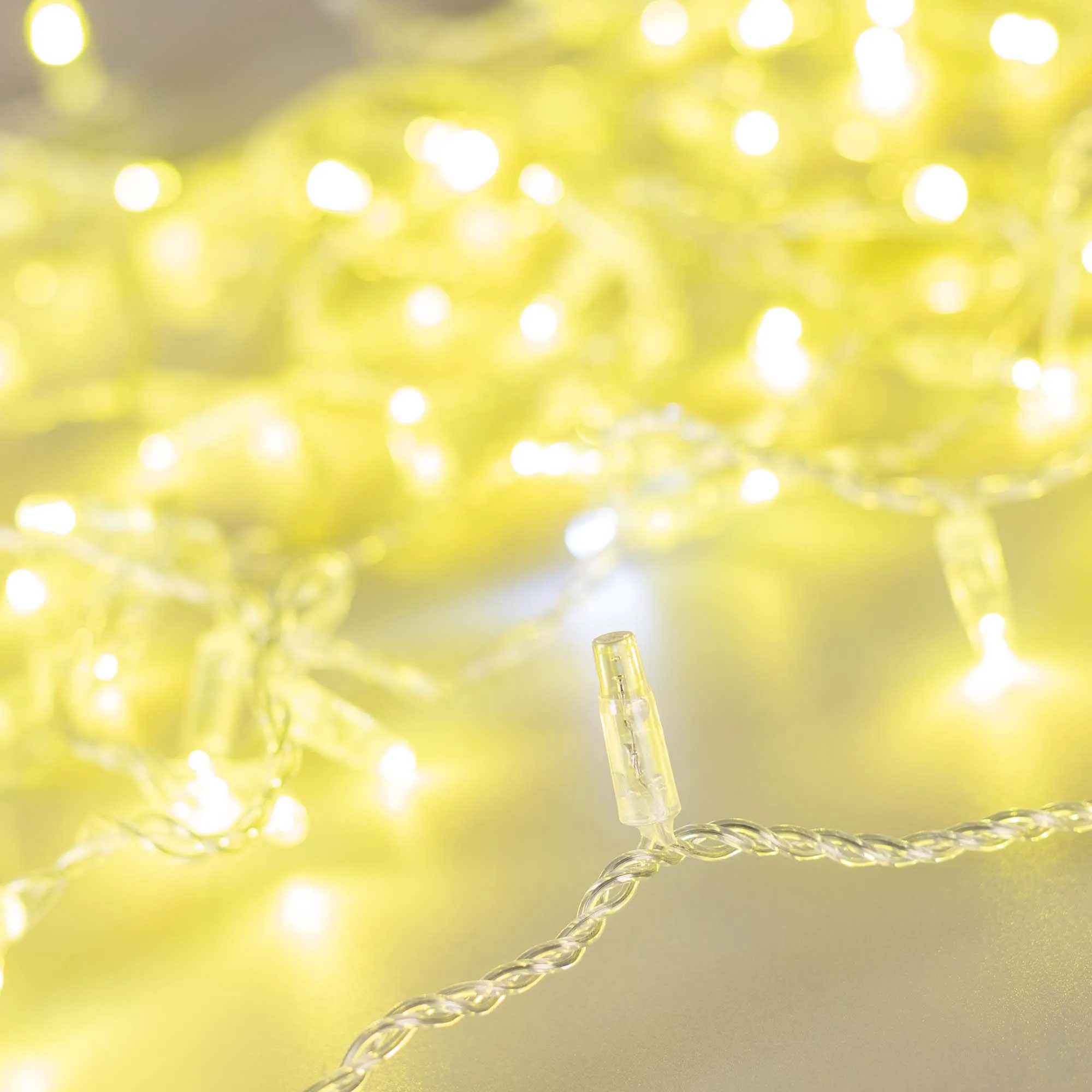 Светодиодная гирлянда ARD-STRING-CLASSIC-10000-CLEAR-100LED-FLASH Gold (230V, 7W) (Ardecoled, IP65)